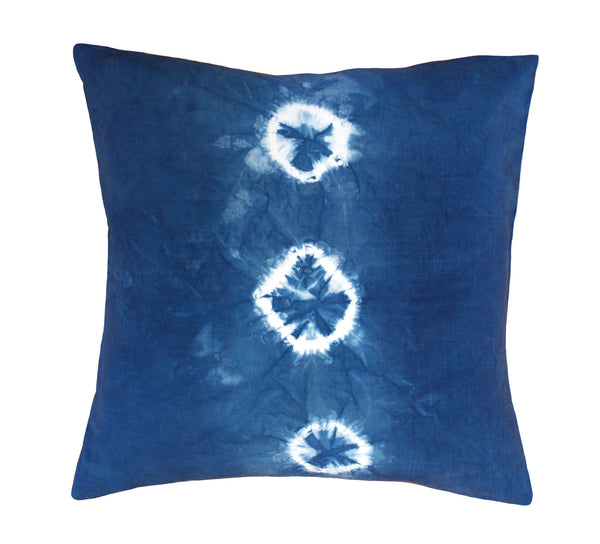 Indigo Shibori Triple Gem Pillow